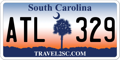 SC license plate ATL329