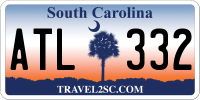 SC license plate ATL332