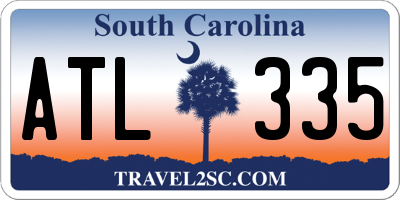 SC license plate ATL335