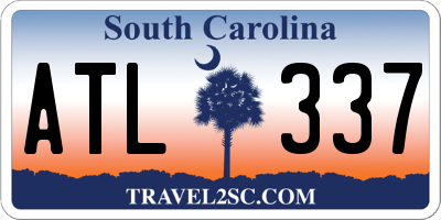 SC license plate ATL337