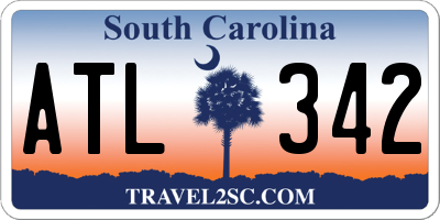 SC license plate ATL342