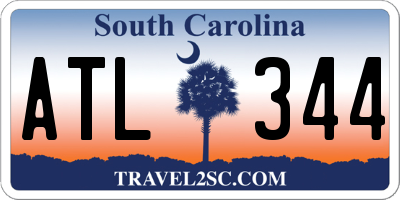 SC license plate ATL344