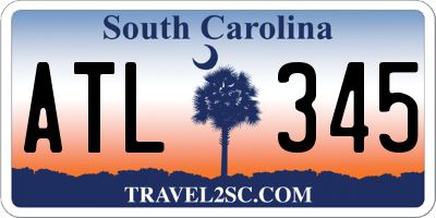 SC license plate ATL345