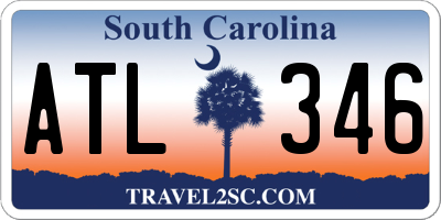 SC license plate ATL346