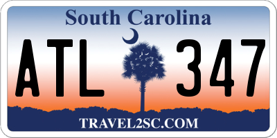 SC license plate ATL347