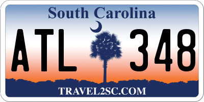 SC license plate ATL348