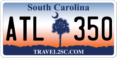 SC license plate ATL350