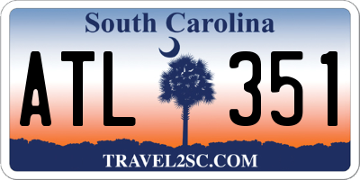 SC license plate ATL351