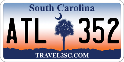 SC license plate ATL352