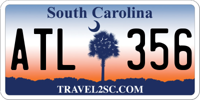 SC license plate ATL356