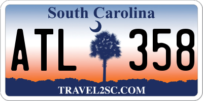 SC license plate ATL358