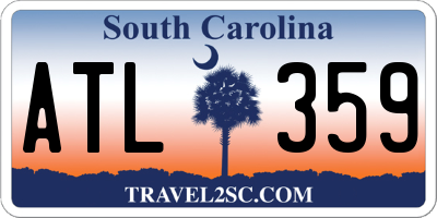 SC license plate ATL359