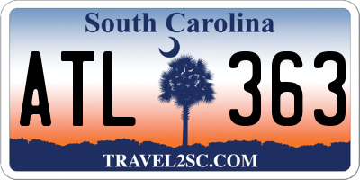 SC license plate ATL363