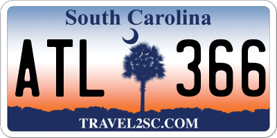 SC license plate ATL366
