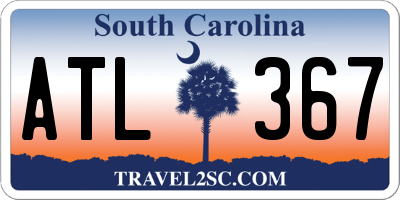 SC license plate ATL367