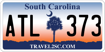 SC license plate ATL373