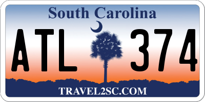 SC license plate ATL374