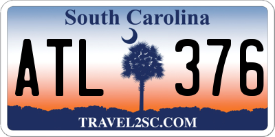 SC license plate ATL376