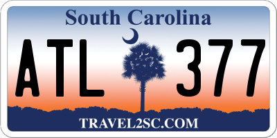 SC license plate ATL377