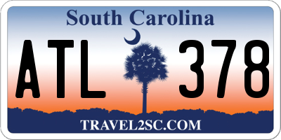 SC license plate ATL378