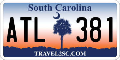 SC license plate ATL381