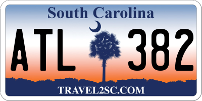 SC license plate ATL382