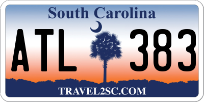 SC license plate ATL383