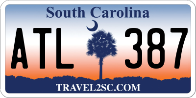 SC license plate ATL387