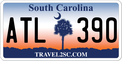 SC license plate ATL390
