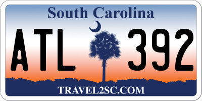 SC license plate ATL392
