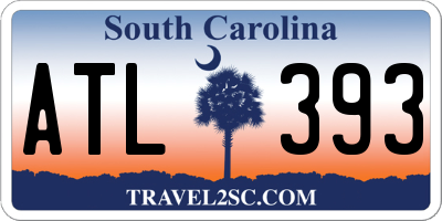 SC license plate ATL393