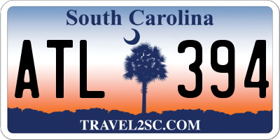 SC license plate ATL394