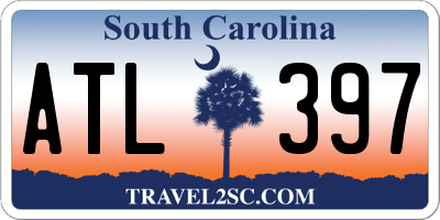 SC license plate ATL397