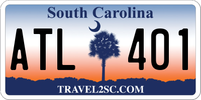 SC license plate ATL401