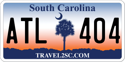 SC license plate ATL404