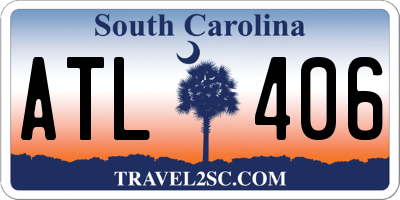 SC license plate ATL406