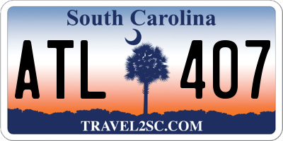 SC license plate ATL407