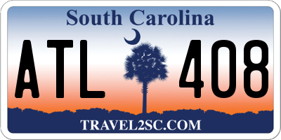 SC license plate ATL408