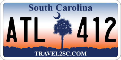 SC license plate ATL412