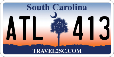 SC license plate ATL413