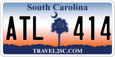 SC license plate ATL414