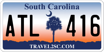 SC license plate ATL416