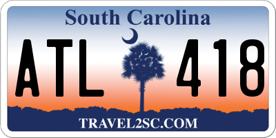 SC license plate ATL418