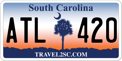 SC license plate ATL420