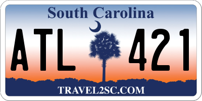 SC license plate ATL421
