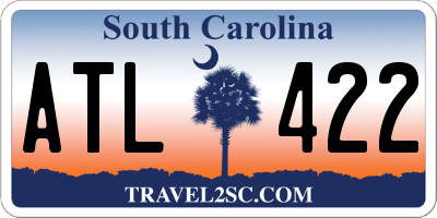 SC license plate ATL422
