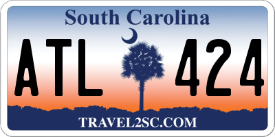 SC license plate ATL424