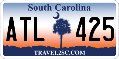 SC license plate ATL425