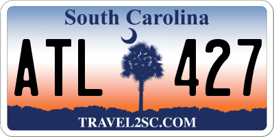 SC license plate ATL427