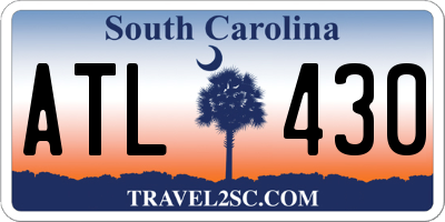 SC license plate ATL430